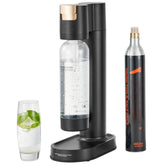Sparkling Water Maker, Soda Maker Machine for Home Carbonating, Seltzer Water Starter Kit with BPA-free 1L PET Bottle, CO2 Cylinder, Compatible with Mainstream Screw-in 60L CO2 Cylinder